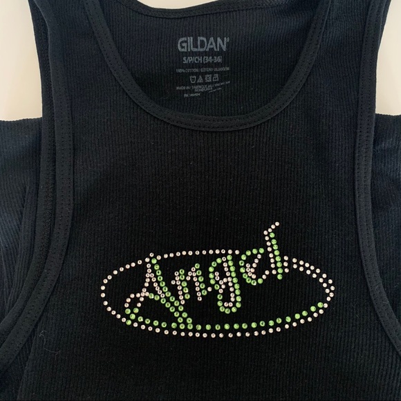Handmade Rhinestone Angel Tank - Picture 2 of 2